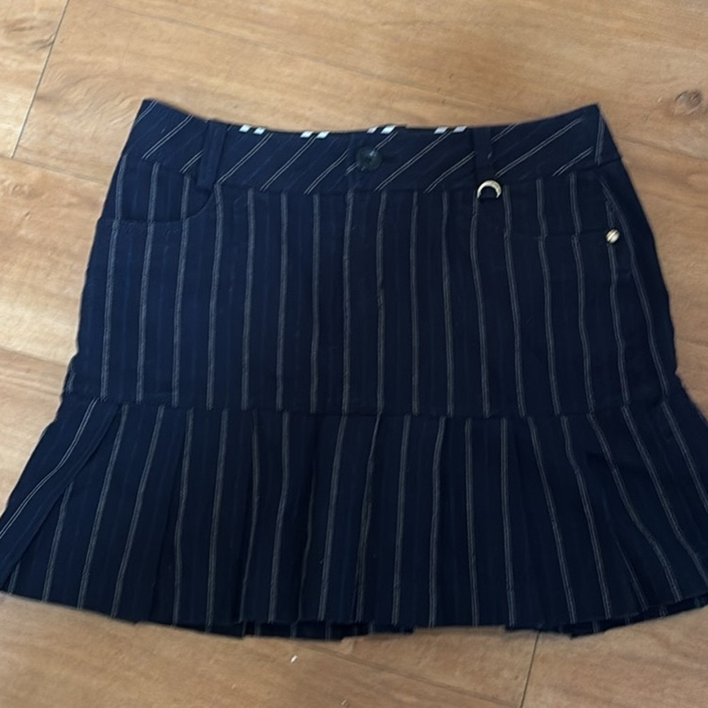 « pockets Navy Skirt (ELand) All lined + pockets like jeans-Size Medium